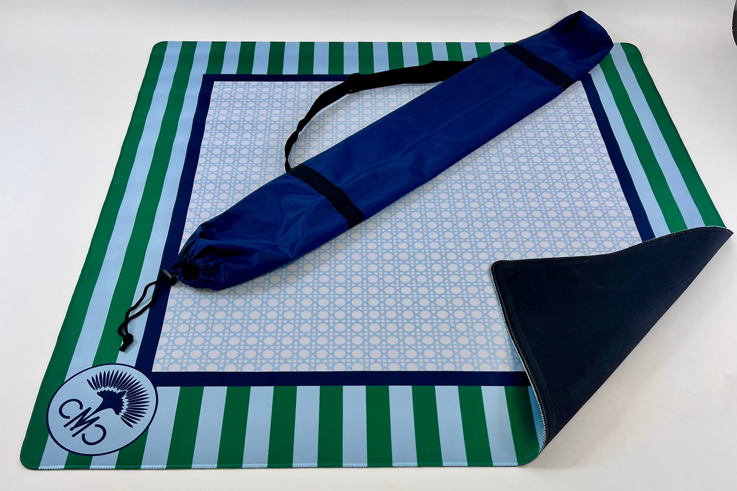 The Club Mat – Blue/Green Stripe