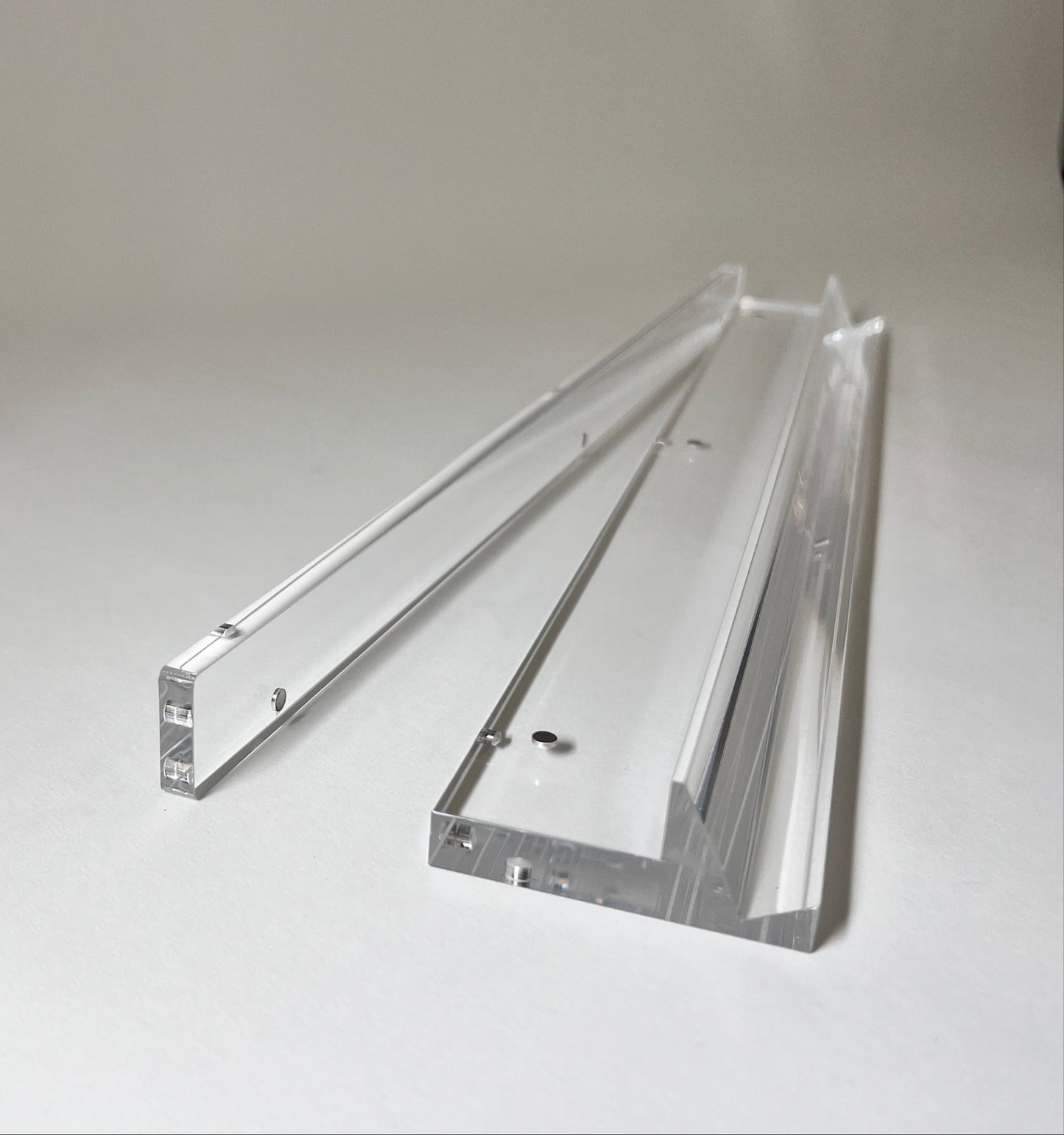 Clear Acrylic MahJong Racks with Magnetic Pushers – Set of 4 (20" long)