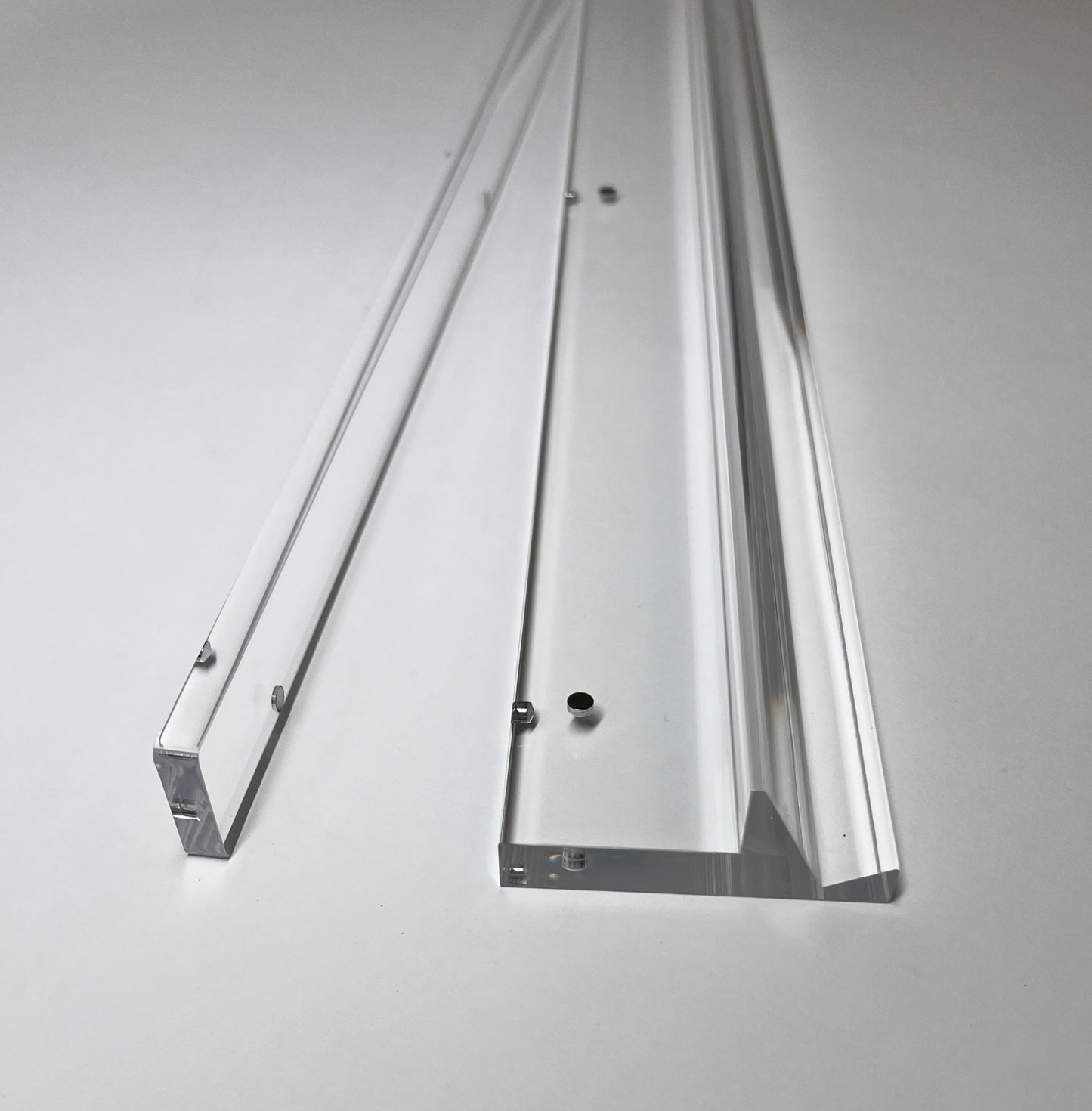 Clear Acrylic MahJong Racks with Magnetic Pushers – Set of 4 (20" long)