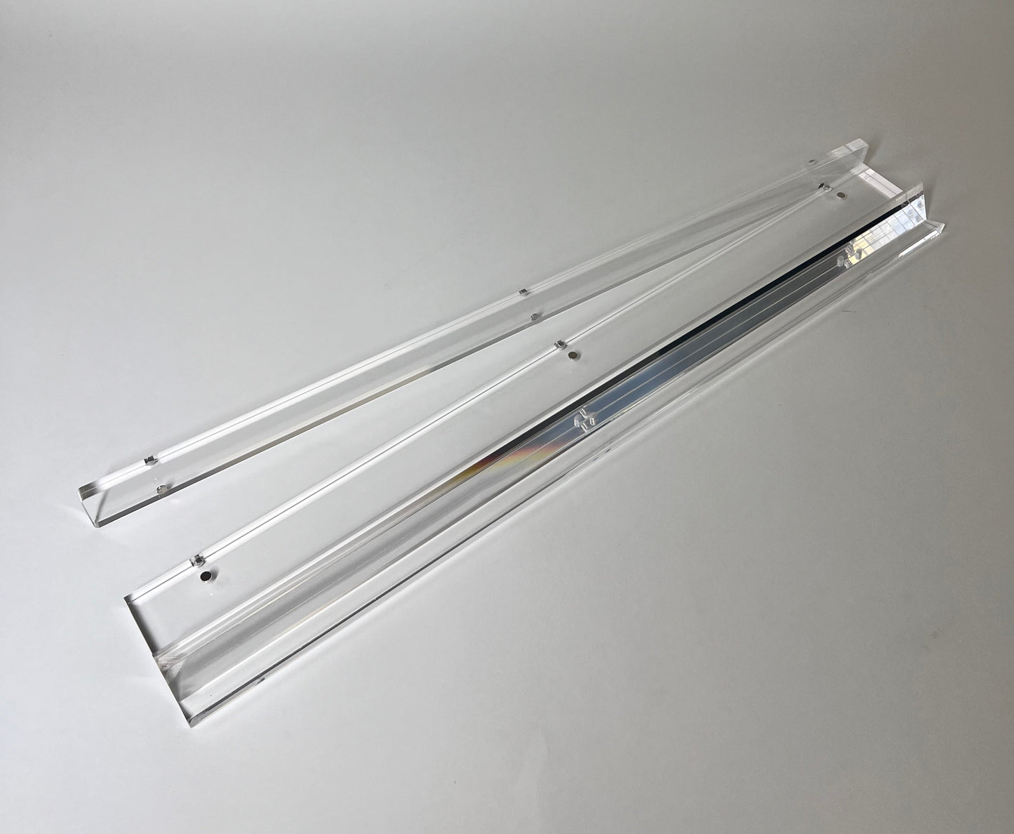 Clear Acrylic MahJong Racks with Magnetic Pushers – Set of 4 (20" long)