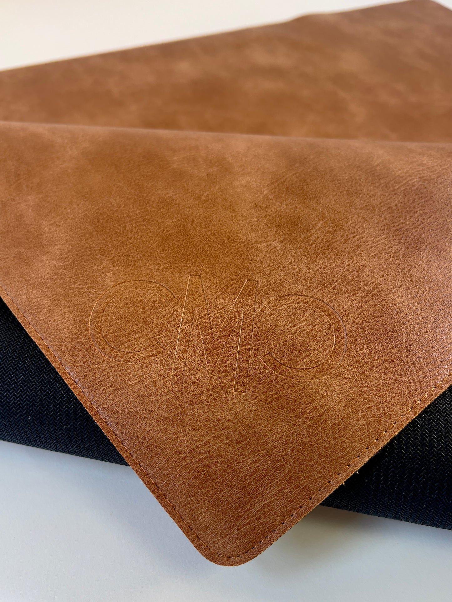 NEW! Brown Vegan Leather Mahjong Mat w/ Carrying Bag