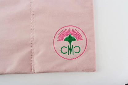 Mahjong Rack Bag-  Light Pink Velvet Drawstring w/ 4 Compartments