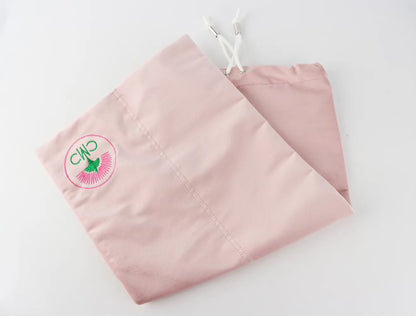 Mahjong Rack Bag-  Light Pink Velvet Drawstring w/ 4 Compartments