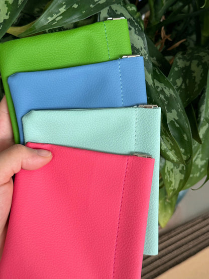 Vegan Leather Change Purse, 4 Color Options