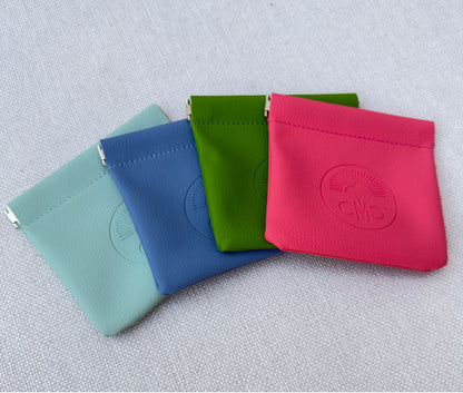 Vegan Leather Change Purse, 4 Color Options