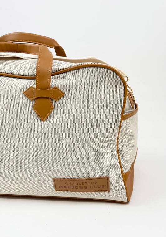 NEW! Canvas & Leather Tote Bag