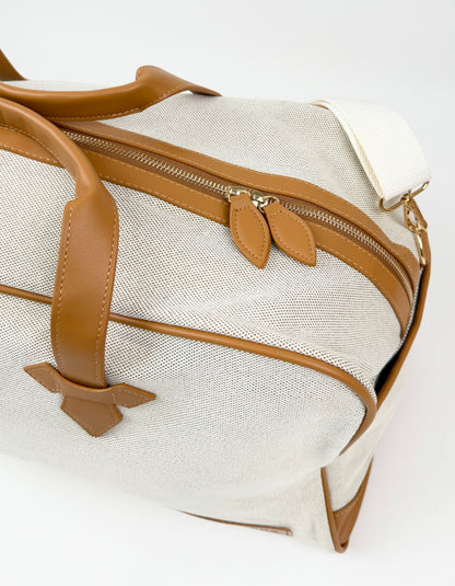 NEW! Canvas & Leather Tote Bag