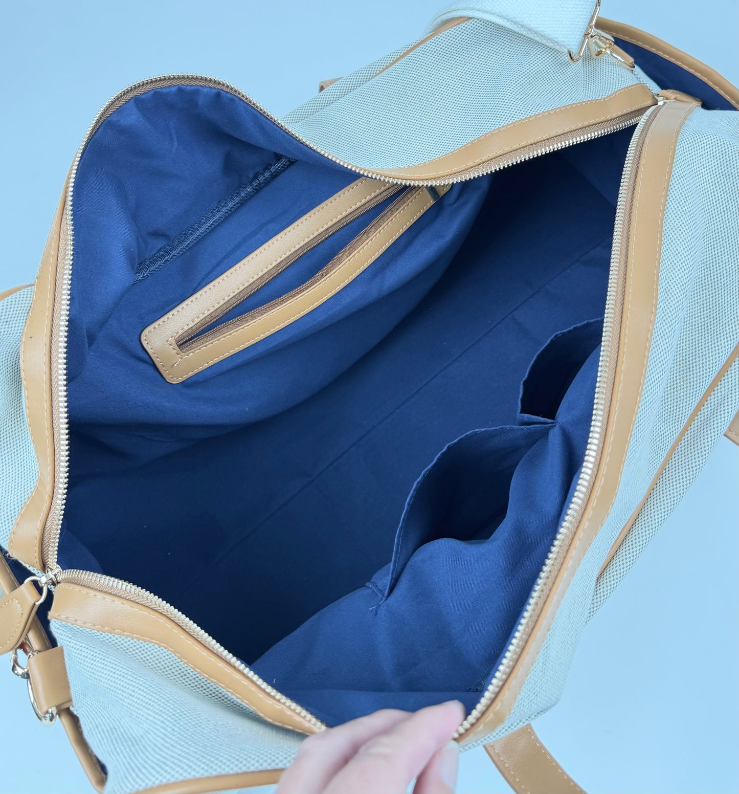 NEW! Canvas & Leather Tote Bag