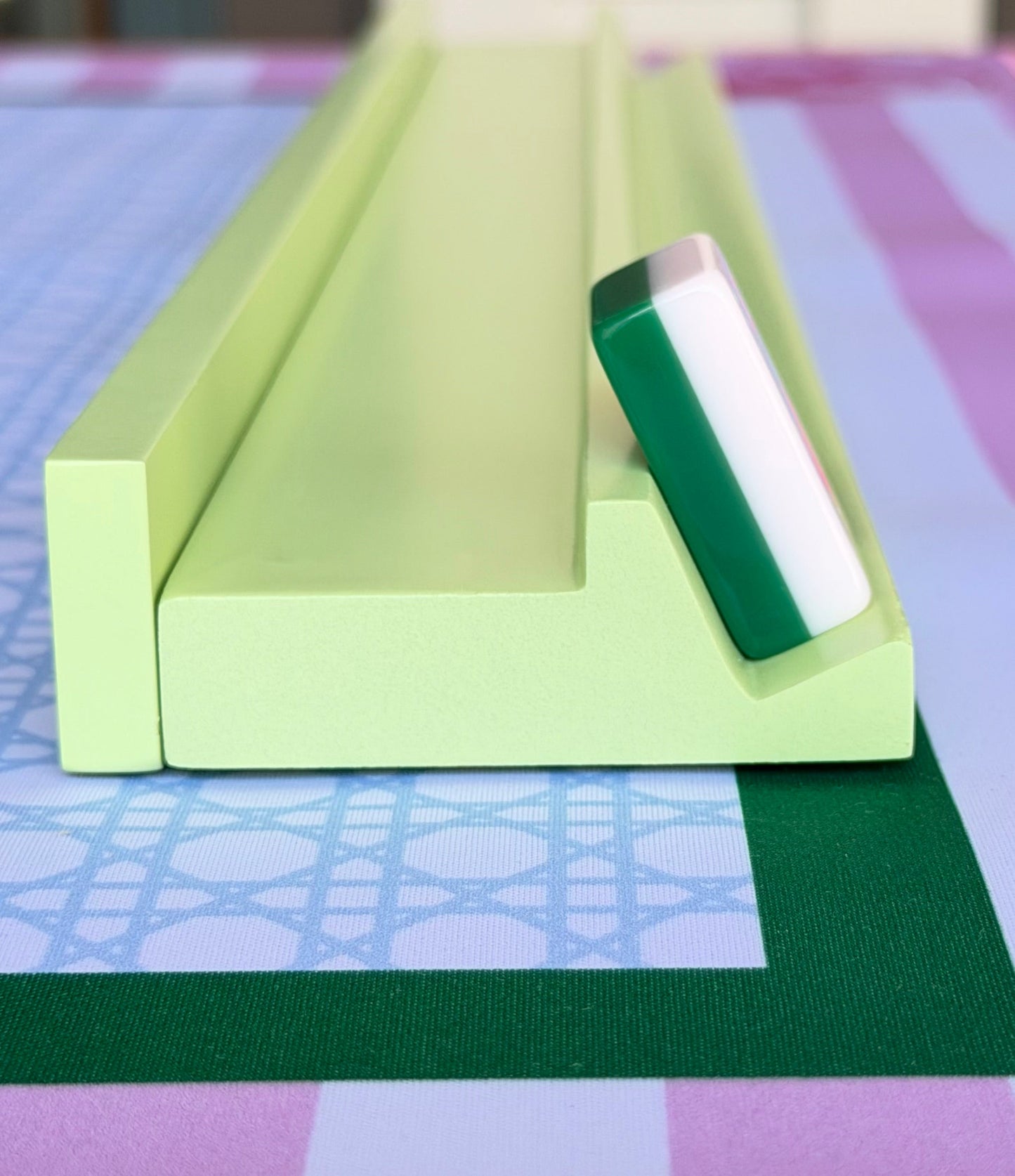 NEW SHELF ANGLE! 20" Wooden Mahjong Racks  – 4 Color Options