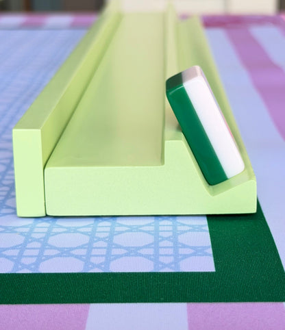 NEW SHELF ANGLE! 20" Wooden Mahjong Racks  – 4 Color Options