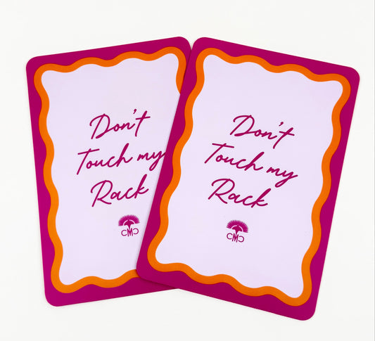 Mahjong Shufflers, "Don't Touch My Rack", Hot Pink & Orange