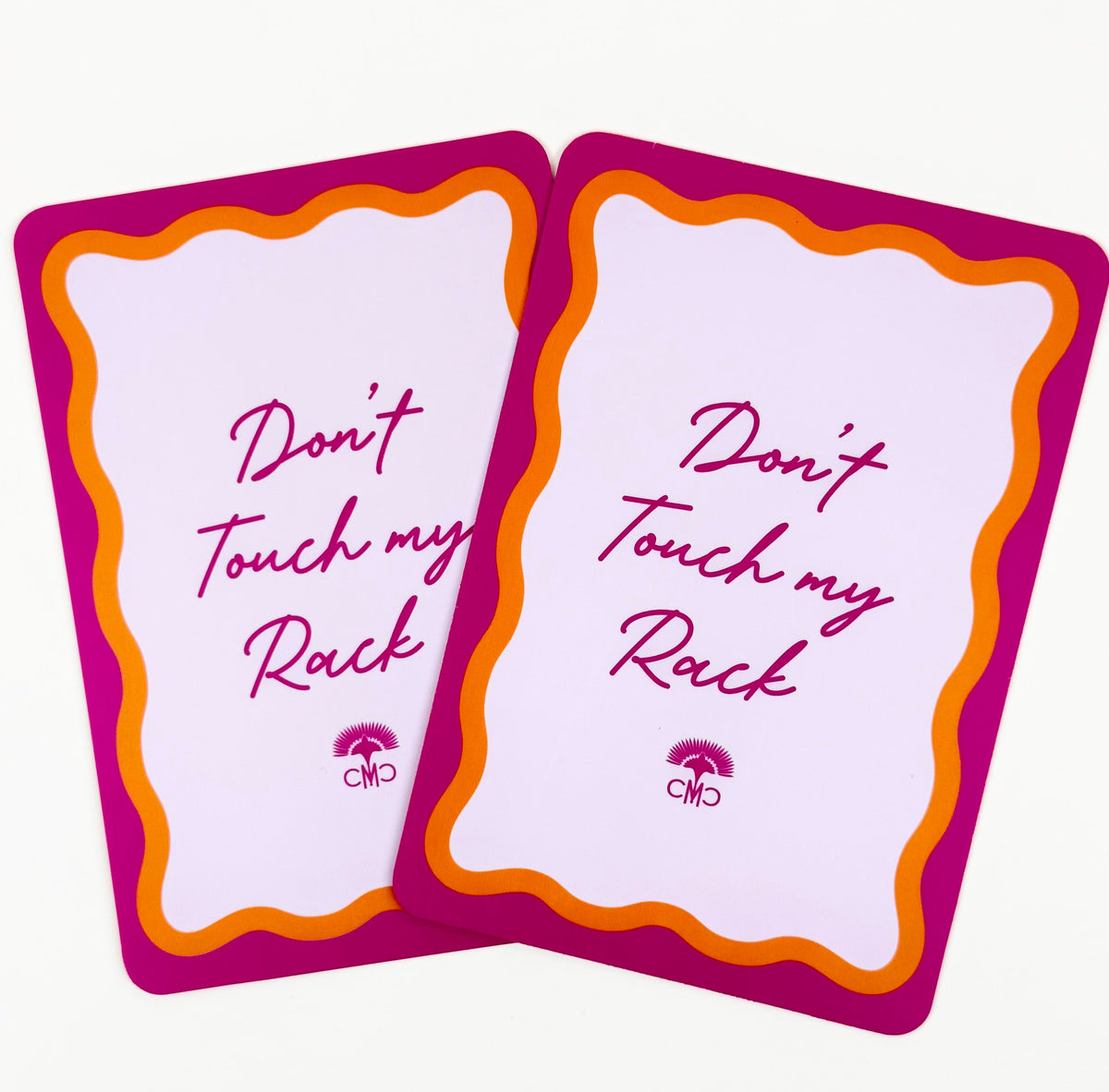 Mahjong Shufflers, "Don't Touch My Rack", Hot Pink & Orange