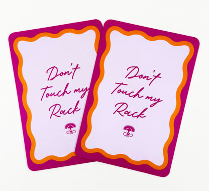 Mahjong Shufflers, "Don't Touch My Rack", Hot Pink & Orange