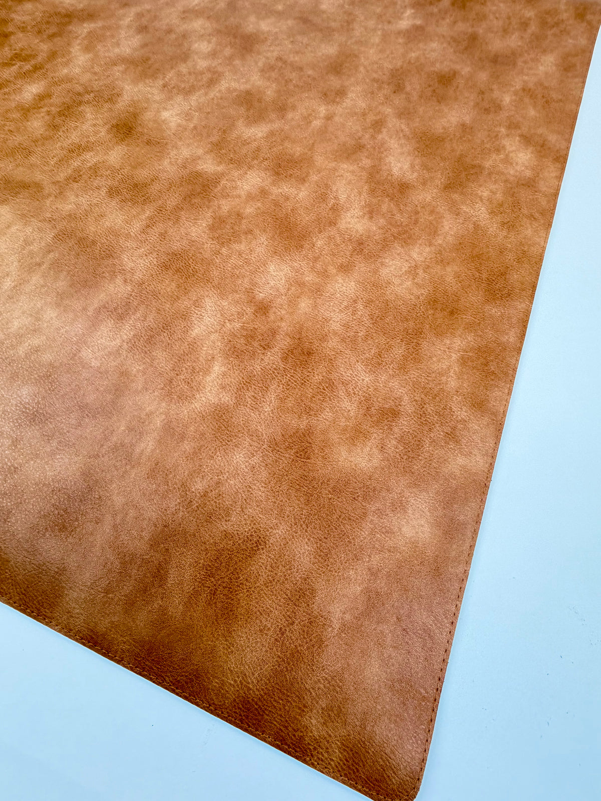 Brown Vegan Leather Mahjong Mat w/ Carrying Bag