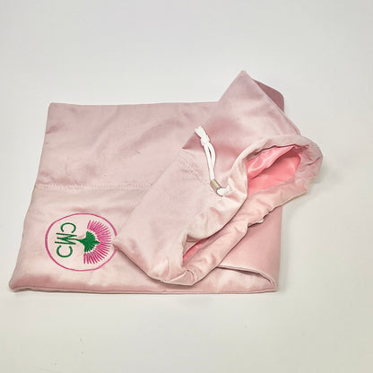 Mahjong Rack Bag-  Light Pink Velvet Drawstring w/ 4 Compartments