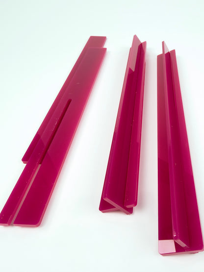 Acrylic Travel Racks & Rack Bag- Hot Pink