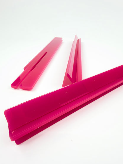 Acrylic Travel Racks & Rack Bag- Hot Pink
