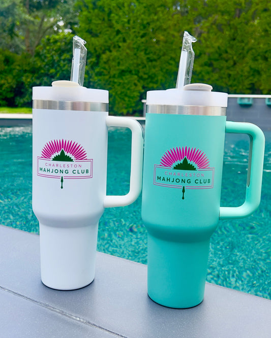 Charleston Mahjong Club 40oz Tumbler with Straw