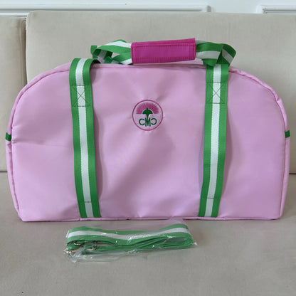 The Club Tote Bag- Sporty Mahjong Tote w/ Crossbody Strap & Slide Through Mat Straps