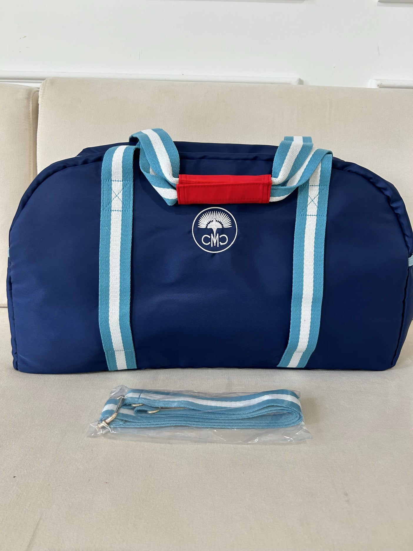 The Club Tote Bag- Sporty Mahjong Tote w/ Crossbody Strap & Slide Through Mat Straps
