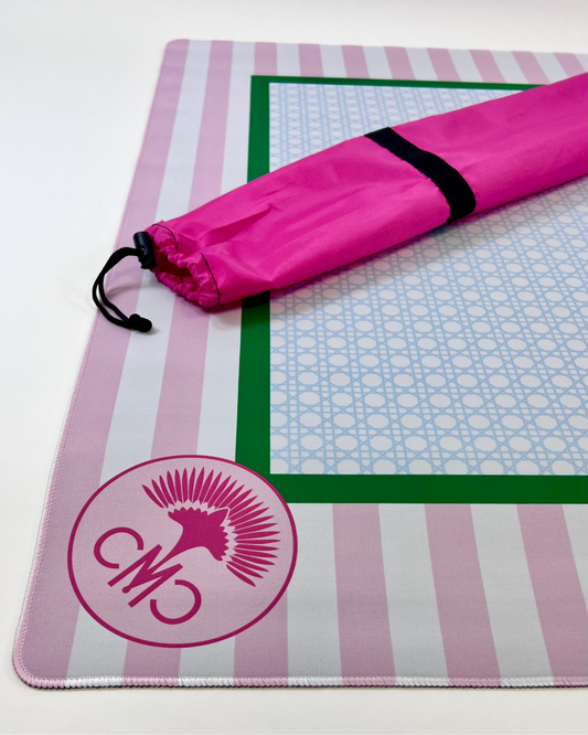 The Club Mat – Pink/White Striped
