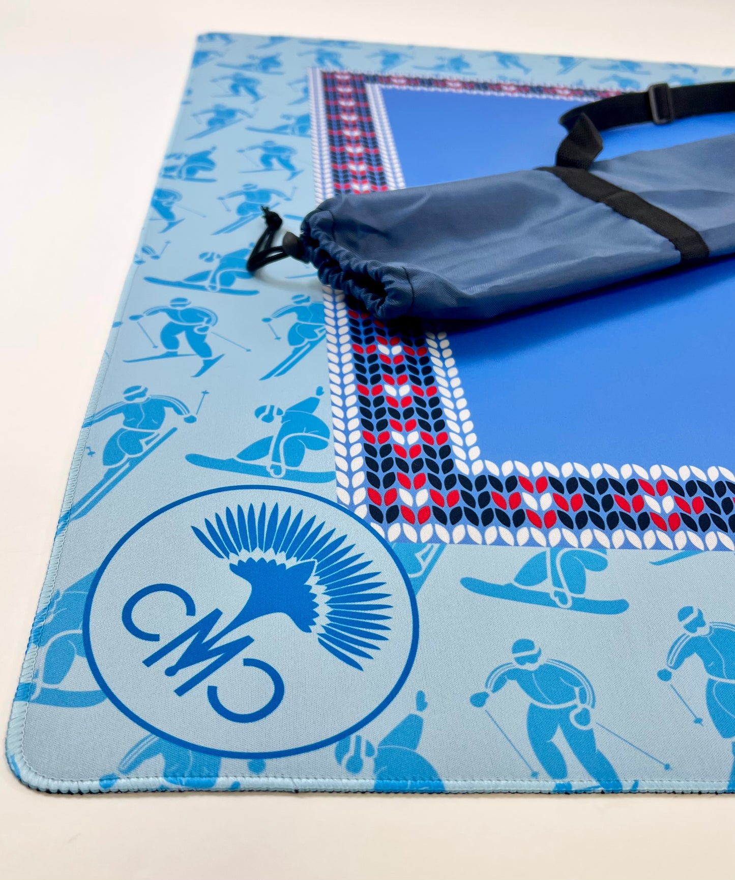 The Ski Club Neoprene Mahjong Mat – Toile Edition w/ Carrying Bag