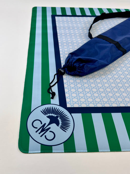 The Club Mat – Blue/Green Stripe
