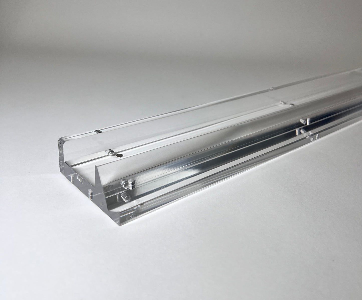 Clear Acrylic MahJong Racks with Magnetic Pushers – Set of 4 (20" long)
