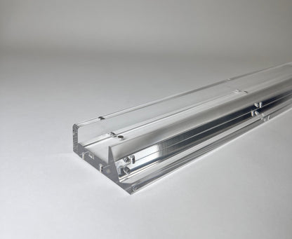 20" Long Clear Acrylic MahJong Racks with Magnetic Pushers – Set of 4