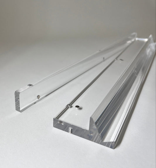 20" Long Clear Acrylic MahJong Racks with Magnetic Pushers – Set of 4