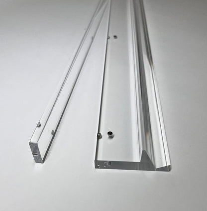 20" Long Clear Acrylic MahJong Racks with Magnetic Pushers – Set of 4