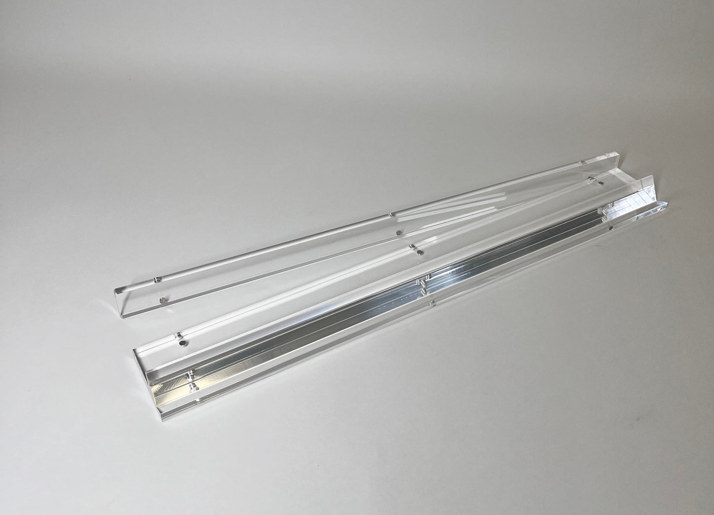 Clear Acrylic MahJong Racks with Magnetic Pushers – Set of 4 (20" long)