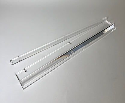 20" Long Clear Acrylic MahJong Racks with Magnetic Pushers – Set of 4