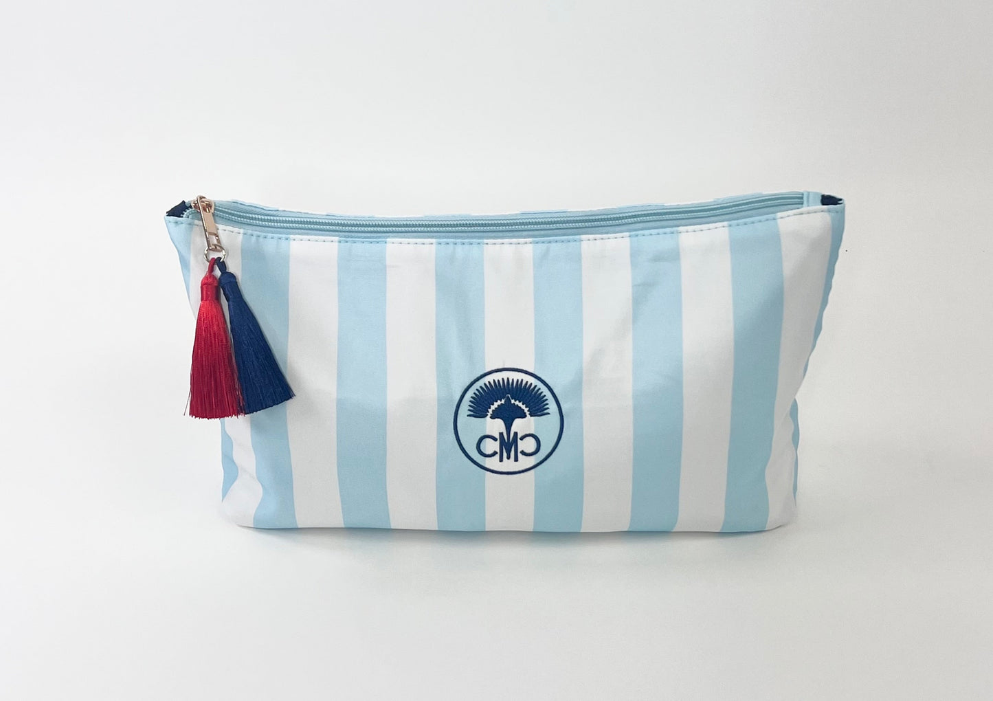 The Club Tile Bag- Striped w/ Tassels & Velvet Liner
