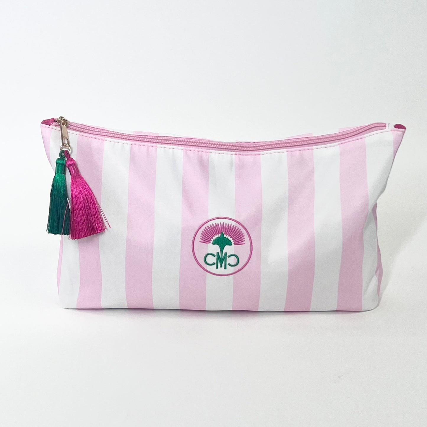 The Club Tile Bag- Striped w/ Tassels & Velvet Liner