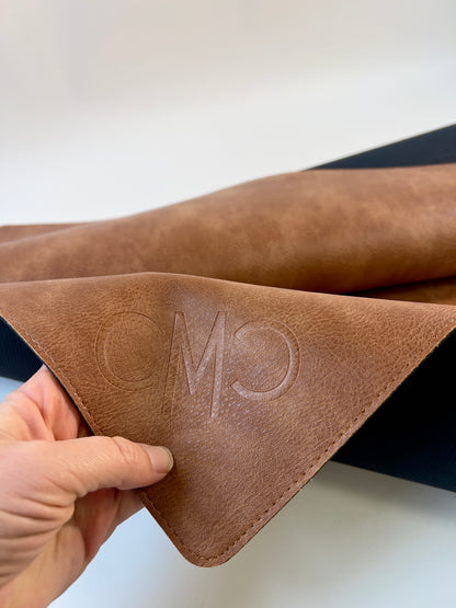NEW! Brown Vegan Leather Mahjong Mat w/ Carrying Bag