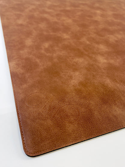 NEW! Brown Vegan Leather Mahjong Mat w/ Carrying Bag