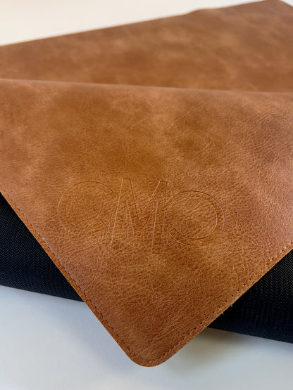 NEW! Brown Vegan Leather Mahjong Mat w/ Carrying Bag