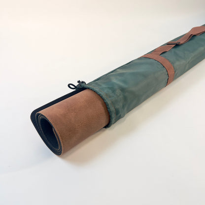 NEW! Brown Vegan Leather Mahjong Mat w/ Carrying Bag