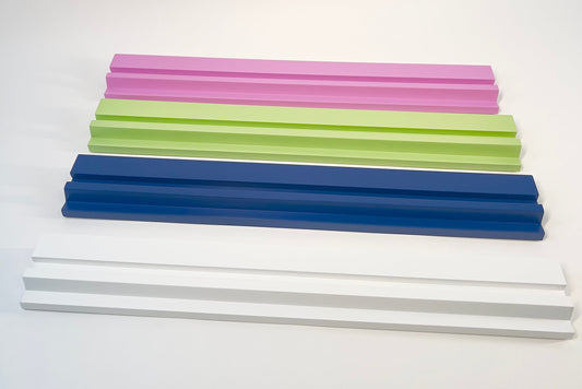 NEW SHELF ANGLE! 20" Wooden Mahjong Racks  – 4 Color Options