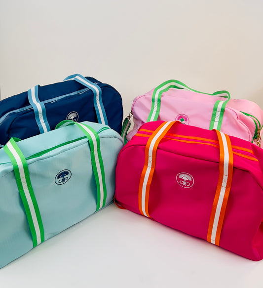 The Club Tote Bag- Sporty Mahjong Tote w/ Crossbody Strap & Slide Through Mat Straps