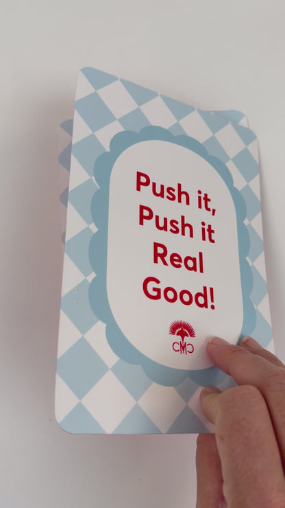 Mahjong Shufflers (set of 2) "Push It Real Good", Red & Light Blue